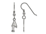 Rhodium Over Sterling Silver LogoArt Delta Gamma Small Dangle Earrings