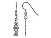 Rhodium Over Sterling Silver LogoArt Delta Phi Epsilon Small Dangle Earrings