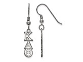 Rhodium Over Sterling Silver LogoArt Kappa Alpha Theta Small Dangle Earrings