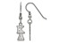 Rhodium Over Sterling Silver LogoArt Kappa Delta Small Dangle Earrings