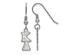 Rhodium Over Sterling Silver LogoArt Kappa Delta Small Dangle Earrings