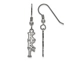 Rhodium Over Sterling Silver LogoArt Kappa Kappa Gamma Small Dangle Earrings