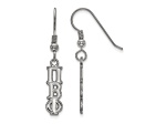 Rhodium Over Sterling Silver LogoArt Pi Beta Phi Small Dangle Earrings