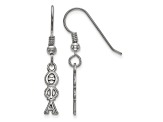 Rhodium Over Sterling Silver LogoArt Theta Phi Alpha Small Dangle Earrings