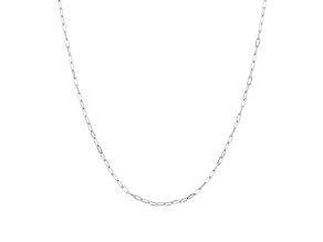 925 Sterling Silver 2mm Paperclip Chain Necklace - 16"