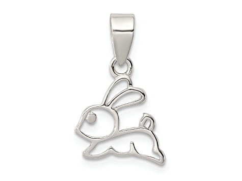 Sterling Silver Polished Bunny Pendant