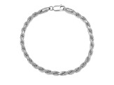 Unisex Sterling Silver Rope Bracelet