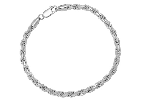 Unisex Sterling Silver Rope Bracelet