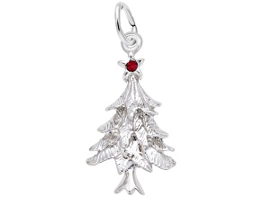 Silver Christmas Tree Charm
