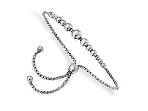 Sterling Silver Beaded Bolo Bracelet
