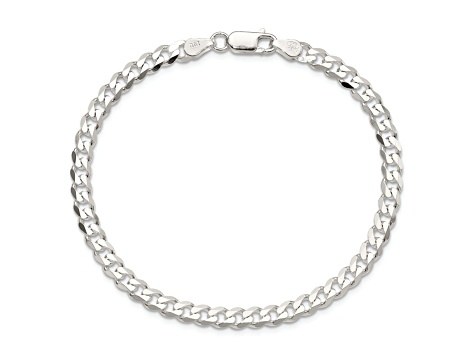 Sterling Silver 4.5mm Curb Chain Bracelet