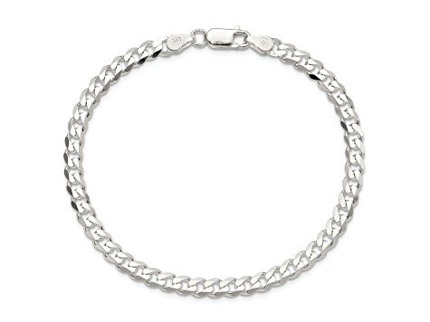 Sterling Silver 4.5mm Curb Chain Bracelet