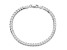 Rhodium Over Sterling Silver 4.5mm Curb Chain Bracelet