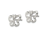 Sterling Silver Polished Butterfly Children's Post Earrings