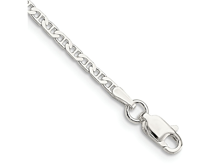 Sterling Silver 2.1mm Flat Anchor Chain Bracelet - 1T62GB | JTV