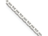 Sterling Silver 2.1mm Flat Anchor Chain Bracelet