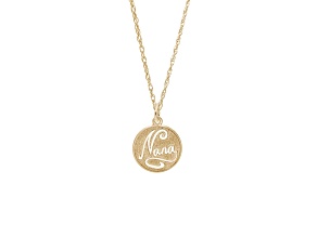 22K Gold Over Sterling Silver Nana Disc Necklace Set 18 in