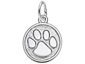 Silver Paw Print Charm