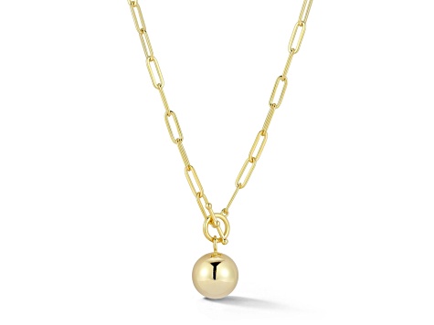 Sterling Statements 14K Yellow Gold Over Silver Polished Ball