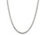 Sterling Silver 4.5mm Concave Beveled Curb Chain Necklace