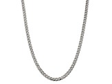 Sterling Silver 5.5mm Pavé Curb Chain