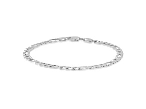 Unisex Sterling Silver Figaro Link Bracelet