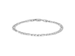 Unisex Sterling Silver Figaro Link Bracelet