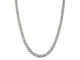 Sterling Silver 7mm Pavé Curb Chain