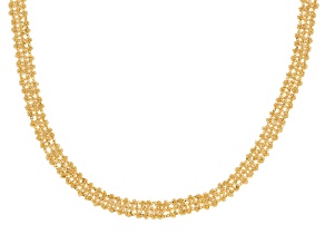 18KT Yellow Gold Over Sterling Silver Nuvola Collection Necklace 18 Inches
