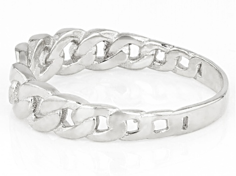 Sterling Silver Graduated Curb Band Ring - AG1001A | JTV.com