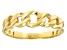 18k Yellow Gold Over Sterling Silver Graduated Curb Band Ring