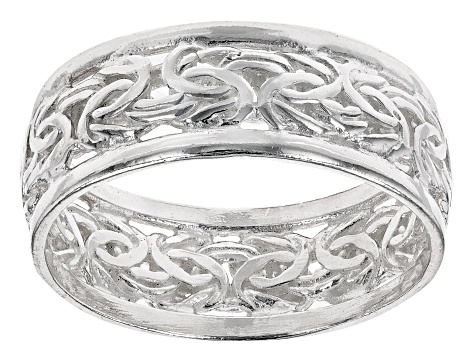 Sterling Silver Byzantine Band Ring - AG1005A | JTV.com