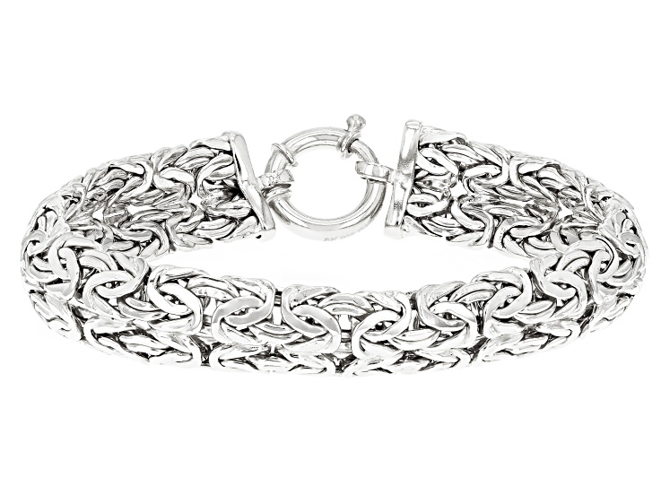 Sterling Silver Double Byzantine Link Bracelet