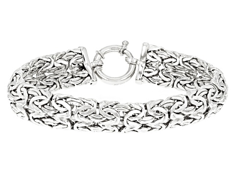Sterling Silver Double Byzantine Link Bracelet