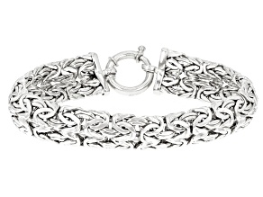 Sterling Silver Double Byzantine Link Bracelet