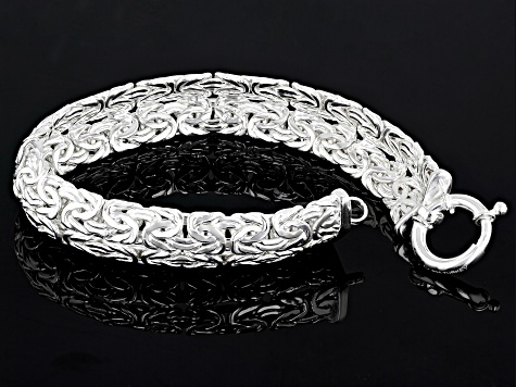 Sterling Silver Double Byzantine Link Bracelet