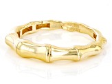 18k Yellow Gold Over Sterling Silver Bamboo Band Ring