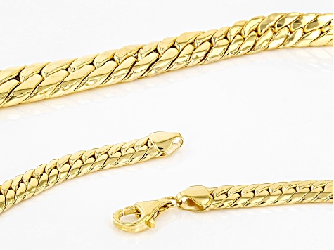 10k Yellow Gold Large Hollow Cuban Link Bracelet 2.5 Ctw CZ