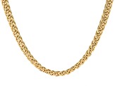 18k Yellow Gold Over Sterling Silver 9mm Wheat Link 20 Inch Necklace
