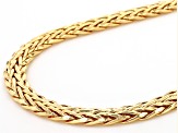 18k Yellow Gold Over Sterling Silver 9mm Wheat Link 20 Inch Necklace