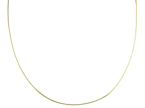 Sterling Silver & 18k Yellow Gold Over Sterling Silver 1.35mm Reversible Omega 20 Inch Necklace