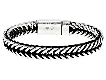 Picture of Sterling Silver Oxidized 9.4mm Wheat Link Bracelet