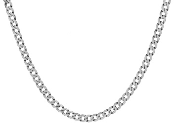 Picture of Sterling Silver Oxidized 6.2mm Curb 20 Inch Chain