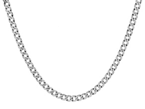 Sterling Silver Oxidized 6.2mm Curb 20 Inch Chain