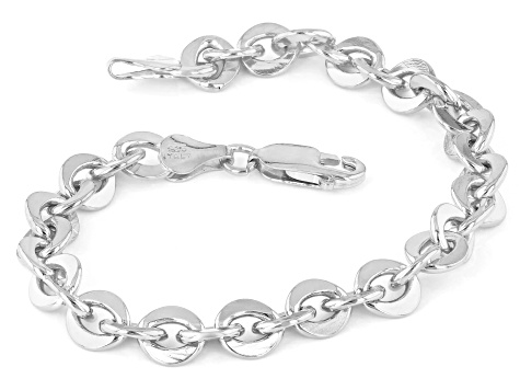 Sterling Silver 7.1mm Cable Link Bracelet