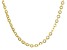 18k Yellow Gold Over Sterling Silver 5.4mm Cable 20 Inch Chain