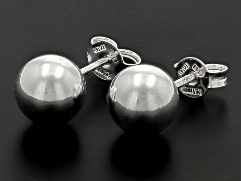Sterling Silver 8mm Ball Stud Earrings