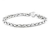 Sterling Silver 6mm Byzantine Link Bracelet With Magnetic Clasp