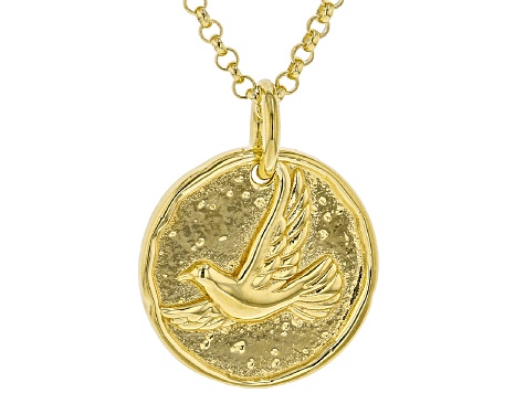 Gold & Solitaire Diamond Sparrow Bird Pendant Chain Necklace 14k Yellow Gold  | eBay