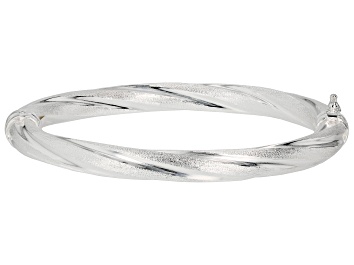 Picture of Sterling Silver 7mm Satin Finish Twisted Bangle
